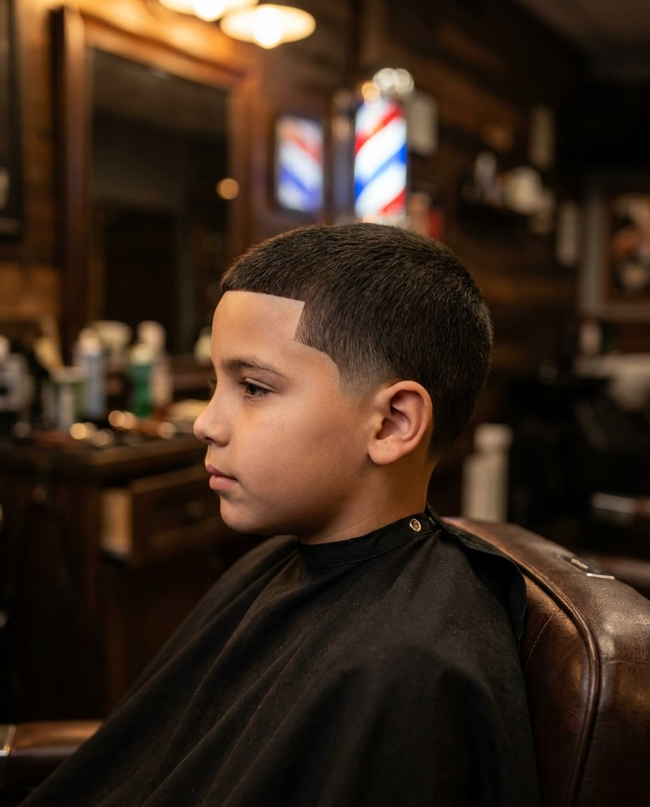 Sharp lineup on a kid